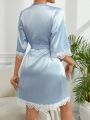 Women's Lace Patchwork Robes, Sleepwear