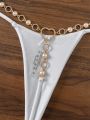 SHEIN Swim SXY Ladies' Chain Design Swimsuit 2pcs/set
