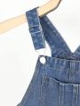 Tween Boys Size Denim Jumpsuit With Pockets