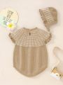 Baby Girls' Sweater Romper With Hat