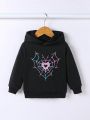 Baby Girl Spider Web Print Hoodie