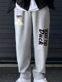 SHEIN Manfinity Hypemode Men Letter Graphic Sweatpants