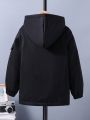 SHEIN Kids EVRYDAY Boys' Thickening Fleece Lined Jacket Coat