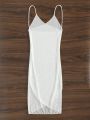 SHEIN Swim Mod Ladies' Solid Color Camisole Cover Up Dress