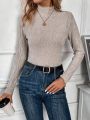 SHEIN LUNE Casual Solid Color Half Turtleneck Sweater