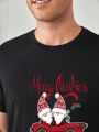 Men Christmas Print Tee