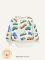 Cozy Cub Baby Boy Cartoon Print Sweatshirt