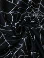 SHEIN LUNE Plus Spider Web Print Dress
