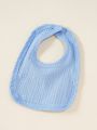 SHEIN Newborn Baby Boys' Blue Shantung Casual Gift Set