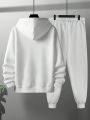 Manfinity Men's Letter Print Hoodie And Sweatpants Set