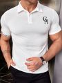 Manfinity LEGND Men's Short Sleeve Polo Shirt With Letter Print