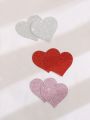 Plus 3pairs Glitter Heart Nipple Cover