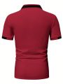 Men Contrast Trim Polo Shirt