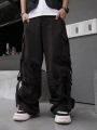 Manfinity EMRG Men's Cargo Pocketed Wrinkle Design Cargo Pants