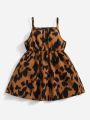 SHEIN Baby Allover Print Bow Front Cami Dress