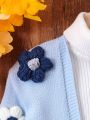 Girls' (little) Cardigan With 3d Flower Decoration