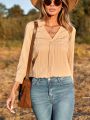 SHEIN LUNE Solid Color Casual Shirt