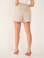 SHEIN BASICS Women'S Solid Color Casual Shorts
