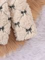 Infant Baby Lamb Wool Butterfly Knot Warm Coat