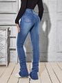 Women'S Pleated Denim Jeans