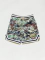 SUMWON Mesh Short With All Over Print