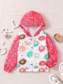 SHEIN Kids QTFun Toddler Girls' Cute Donut Style Jacket