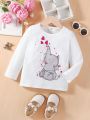 SHEIN Kids QTFun Young Girl Cartoon Graphic Tee