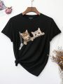 Cat Print Tee