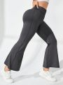 Daily&Casual Plus Size Sporty Bell Bottoms Slim Fit Casual Long Pants