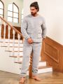 Men Dual Pocket Flannel PJ Set