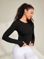 SHEIN Daily&Casual Women's Long Sleeve Sports T-shirt