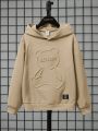SHEIN Kids EVRYDAY Boys Bear & Letter Graphic Patch Detail Hoodie
