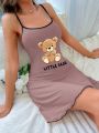 Bears Printed Cami Sleep Dress