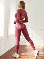 High Stretch Cut Out Seamless Absorbs Sweat Sports Set