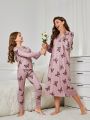 Women'S Butterfly Print Sleep Dress, Mommy And Me Matching Outfits (2 Sets Sold Separately)