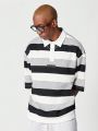 SUMWON OVERSIZED FIT POLO WITH STRIPE