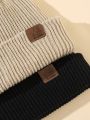 Dudeline 2pcs Outdoor Casual Labelless Knit Caps