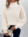 Women'S Solid Color Turtleneck Sweater