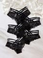 5pcs/Set Hollow Out Lace Panties Set