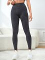 Yoga Basic Solid Color High-Waist Athletic Leggings