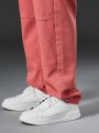 Men Plus Slant Pocket Straight Leg Jeans