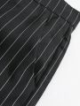 Extended Sizes Men's Striped Notched Lapel Suit Set