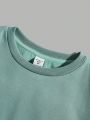 Women'S Solid Color Fleece Lined Crewneck Sweatshirt