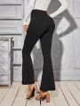 SHEIN LUNE Split Hem Flare Jeans