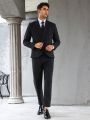 Men Double Breasted Blazer & Suit Pants