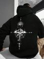 Men's Hooded Sweatshirt With Pattern Printed