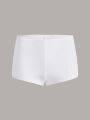 SHEIN Leisure Stretchy & Smooth No Show Middle Waist Boyshort - White