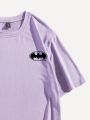 Batman X ROMWE Guys Slogan Printed T-shirt