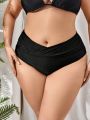 SHEIN Swim Basics Plus Size Ruched Swimwear Bottoms