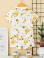 SHEIN Baby Boy Banana Print Shirt & Shorts